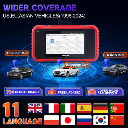2025 CRP129E V2.0 Diagnostic Scanner Automotive Diagnostic Universal Engine Obd2 Auto Tools Softwaer 2 Years