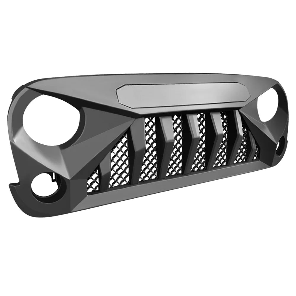 Off-Road 4x4 Car Parts Paint Grilles for jeep wrangler Jk Bumper 2007-2018 Matt Black Front Grill