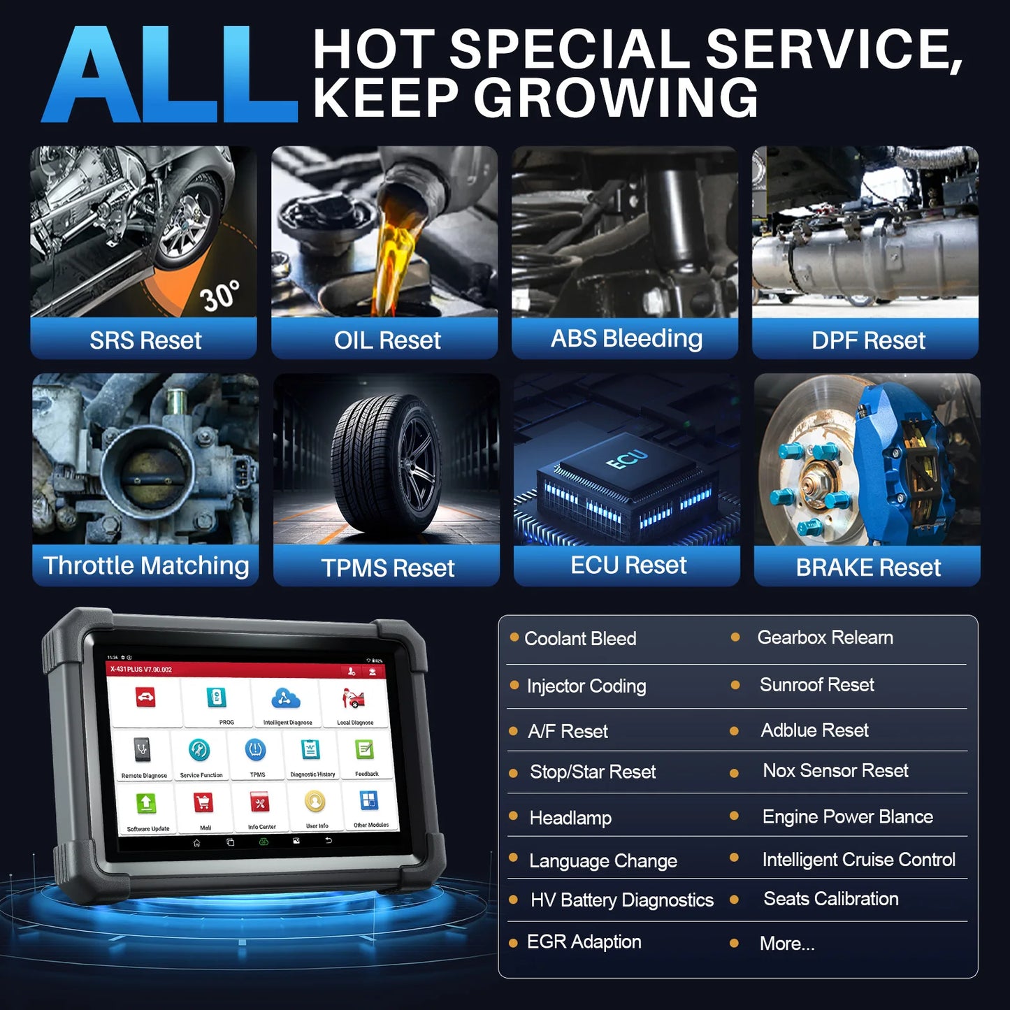 2025 Launch X431 IMMO PLUS Key Programming Car OBD2 Scanner ECU Coding Automotive Diagnostic Tool Vehicle Engine Analyzer