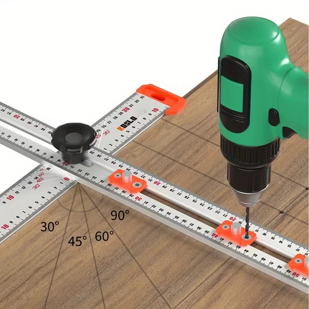 L-HT201 60cm T Type Aluminum Alloy Movable Combination Angle Ruler 90 /45 Degrees High Precision Woodworking T Ruler