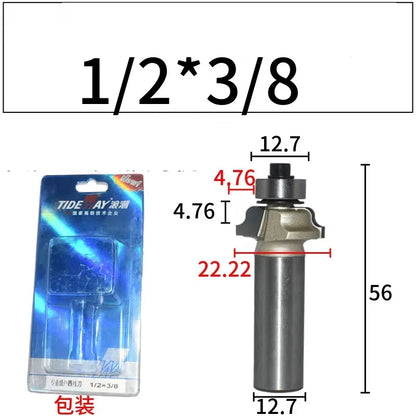 Tideway Professional Grade 1/4 1/2 Shank Roman Ogee Bit Woodworking Molding Line Router Bit End Mill Cutter