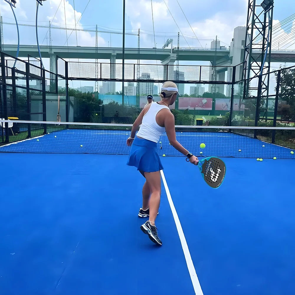 RTS Wholesale 12K Carbon Fiber Hard Eva Inner Core Diamond Shape Padel Racket for Professional