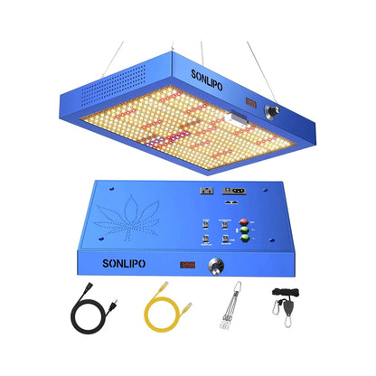 JideTech LED Grow Light 120W with Full Spectrum Veg & Bloom Dimmer Timer Coverage Sunlike Grow Lamps for Indoor Plants
