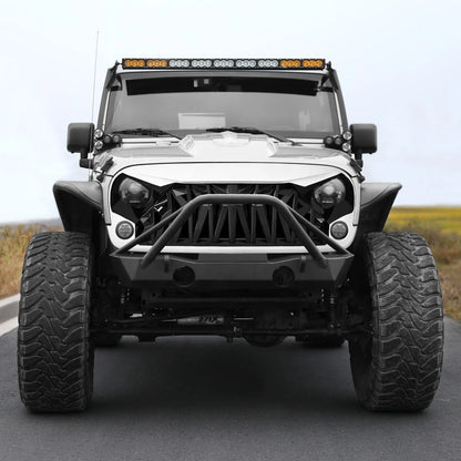 US Warehouse Stock Grille for jeep wrangler Jk Bumper 2007-2018 Factory Shark Grille