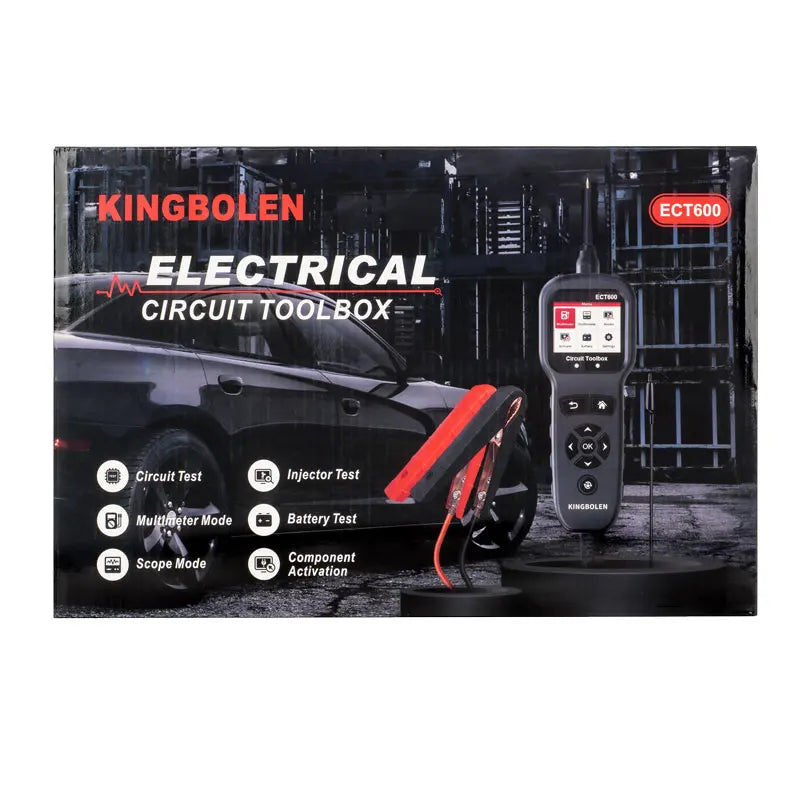 Kingbolen New ECT600 Vehicle Circuit Tester 12-24V Car Battery Tester Multimeter Oscilloscope Power Circuit Probe Kit