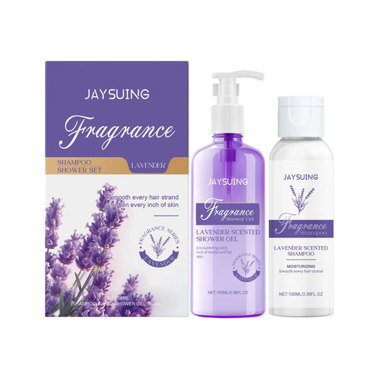 Jaysuing Lavender Shampoo & Shower Set Gently Cleans And Moisturizes Body, Skin And Scalp