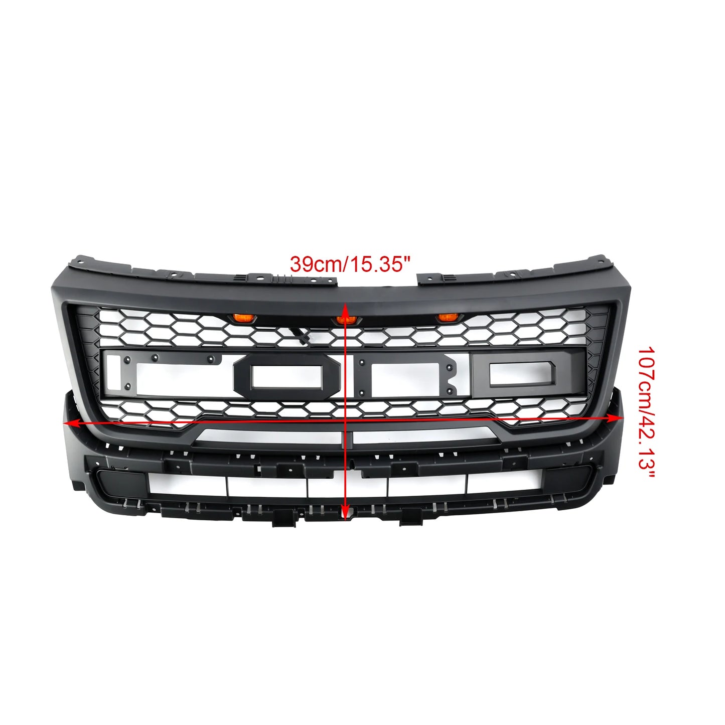 Front Upper Bumper Grille Grill for Ford Explorer 2016-2018 With Lights Letter
