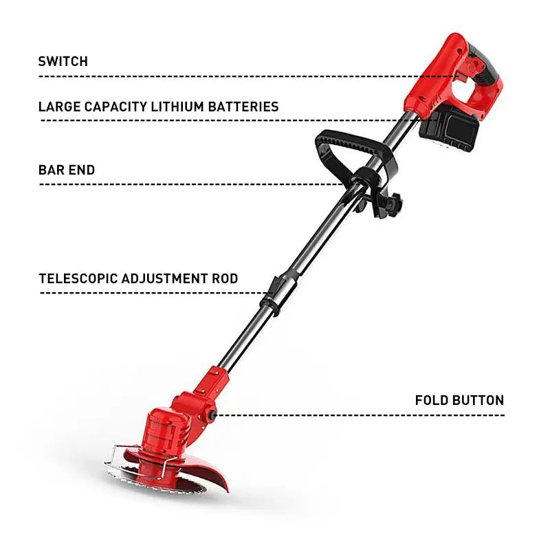 DTWA3-0003 200W 6" Contains Two 3000 Mah Batteries Electric zero Turn Lawn Mower