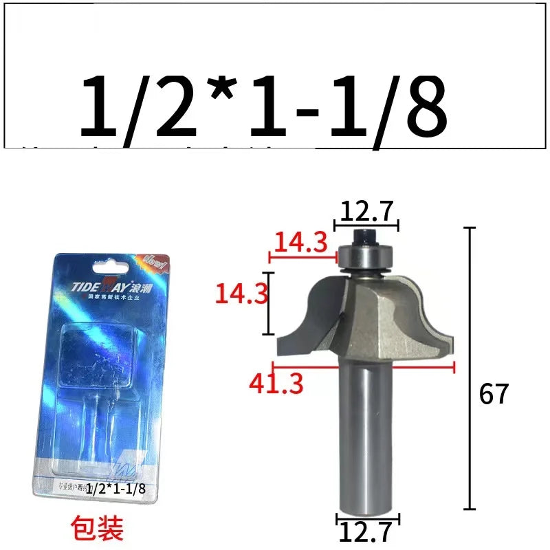 Tideway Professional Grade 1/4 1/2 Shank Roman Ogee Bit Woodworking Molding Line Router Bit End Mill Cutter
