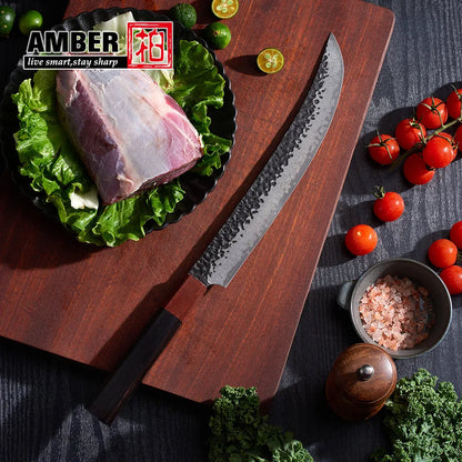 High-class Japanese Knife Full Tang Kitchen Chef Boning Slaughter Knife Damascus Knives With Wooden Handle