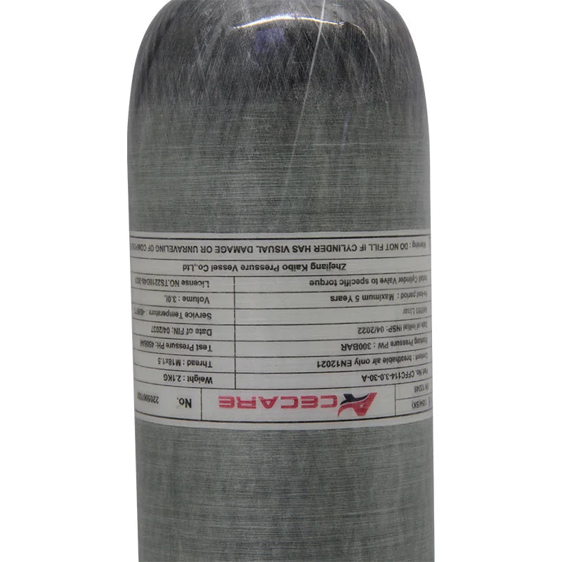 Ship From USA Warehouse Acecare 3L High Pressure Fast Shipping 30Mpa 4500psi Gas Cylinder SCUBA Diving tank