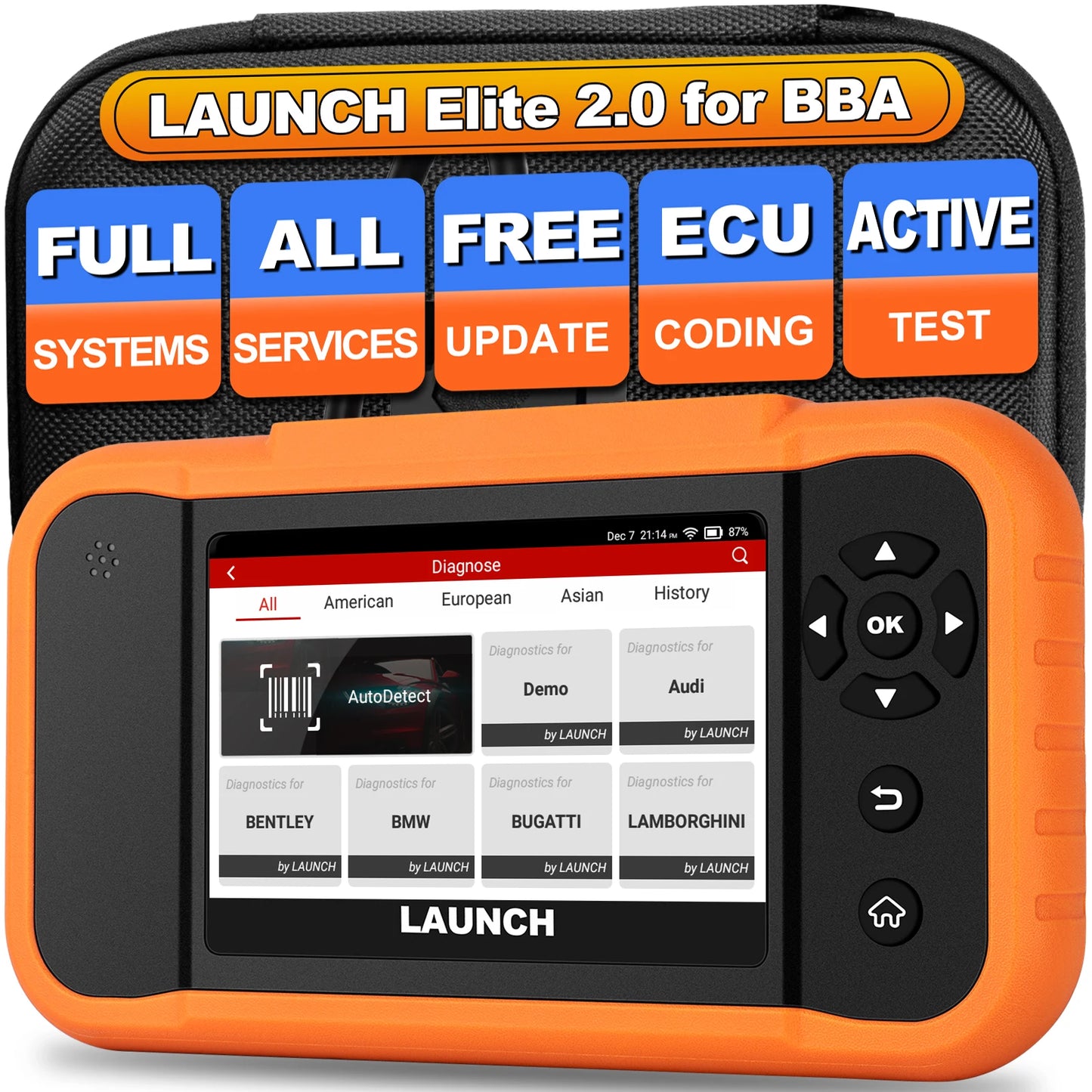 2025 Launch Original CRE 2.0 for BBA All System Auto Diagnostic Tool OBDII OBD2 Scanner Bi-directional Control Vehicle Code Read