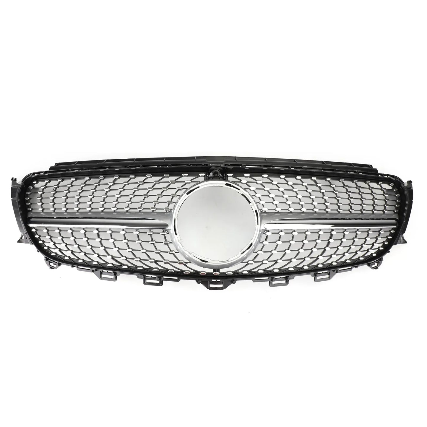 Diamond Silver Border Front Grille Grill for Mercedes Benz W213 E300 E400 2016-2019