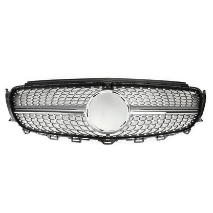Diamond Silver Border Front Grille Grill for Mercedes Benz W213 E300 E400 2016-2019
