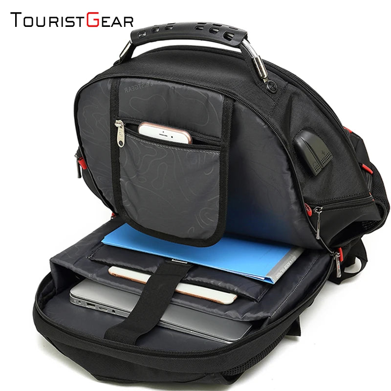 Promotional Anti-theft Travel Backpack for Men Business Backpack With USB Port Laptop Bag for Outdoor Activity, size - 19"