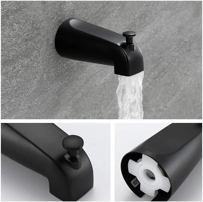 USA Free Shipping UPC High Flow Shower and Tub Faucet Set Matte Black with Tub Spout