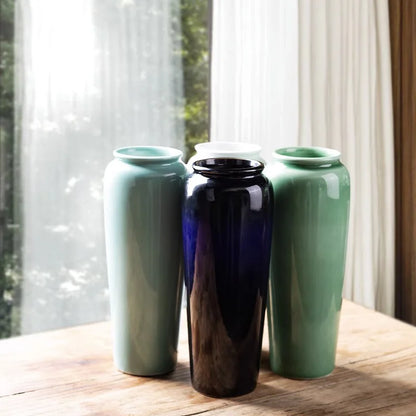 Ceramic Vase Chinese Style Tabletop Vase Decoration Living Room Flower Arrangement Flower Art Decoration Jewelry Home