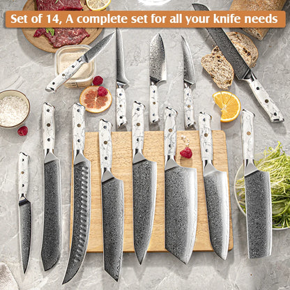 6 Inch Super Sharp All Purpose 67 Layers Damascus VG 10 Steel Kitchen Utility Knife with Turquoise Stone Handle