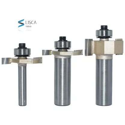 Tideway Professional Grade T Type Slotting Milling Cutter with Bearing for Wood CNC Milling Tool, diameter - shank*blade thickness