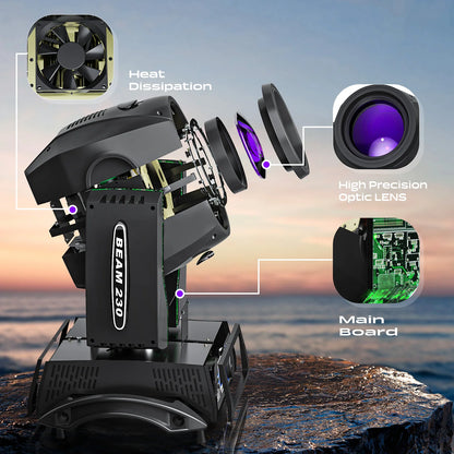 230W 7R Beam Pattern Moving Head Lights 17 Gobo Stage Equipment Lighting Dmx512 Sharpy Led Moving Head Lights