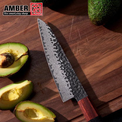 Kitchen Japanese Knives for Chef Damascus Steel Wood Handle Hand Forged Knives Japanese 6inch Petty Utility Fruit Knife