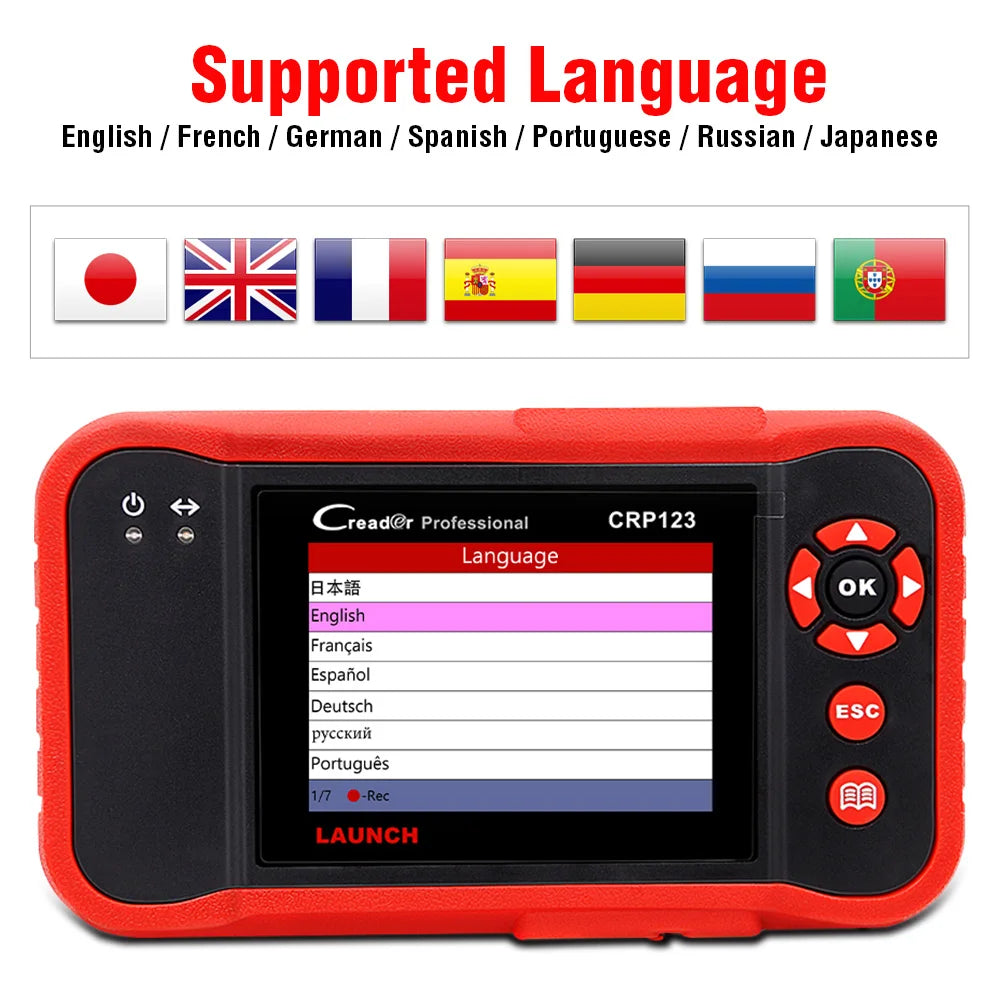 USA EU Warehouse 2025 LAUNCH X431 CRP123 V2.0 OBD2 EOBD Obd Diagnostic Scanner Auto DiagnosticBTool ObdII Crp123 Code Reader