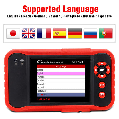 USA EU Warehouse 2025 LAUNCH X431 CRP123 V2.0 OBD2 EOBD Obd Diagnostic Scanner Auto DiagnosticBTool ObdII Crp123 Code Reader