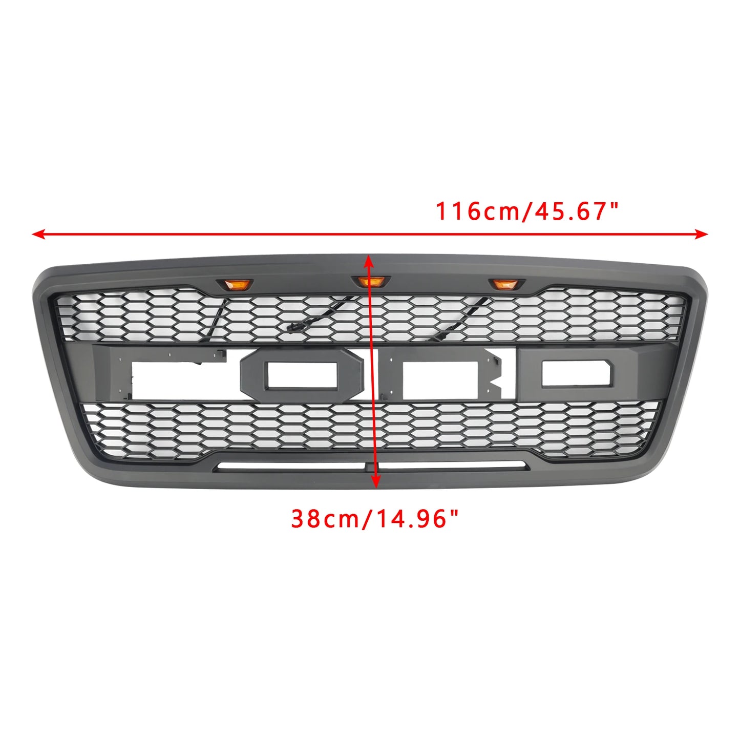 For Ford F150 2004-2008 Grill Raptor Style Front Grille with LED Light and Letter USA Stock Fast Delivery Car Grille