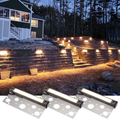 Low Voltage Led Concrete Retaining Wall Stone Lights Outdoor Garden Paver Landscape Stair Step Hardscape Light