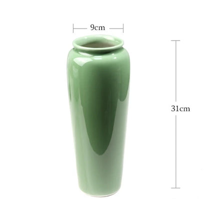Ceramic Vase Chinese Style Tabletop Vase Decoration Living Room Flower Arrangement Flower Art Decoration Jewelry Home