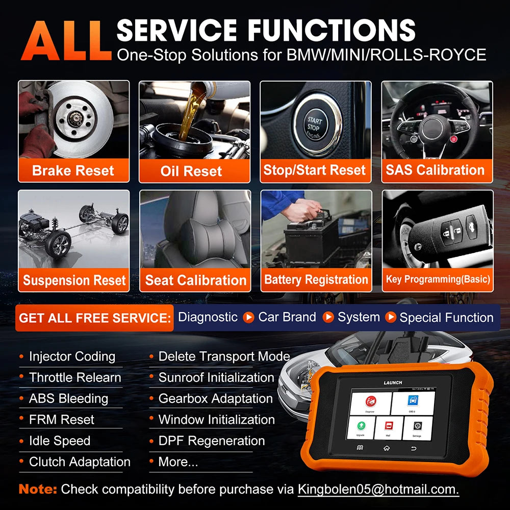 USA EU Warehouse LAUNCH Creader Elite 2.0 for BBA Full System 12V Auto Diagnostic Tool OBD2 EOBD Car Scanner