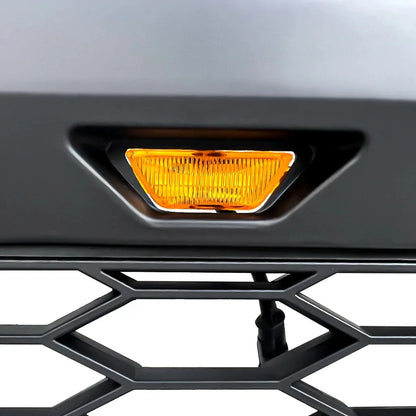 Grid Style Mesh Front Grille With Amber Lights for 2021-2022 Ford F150