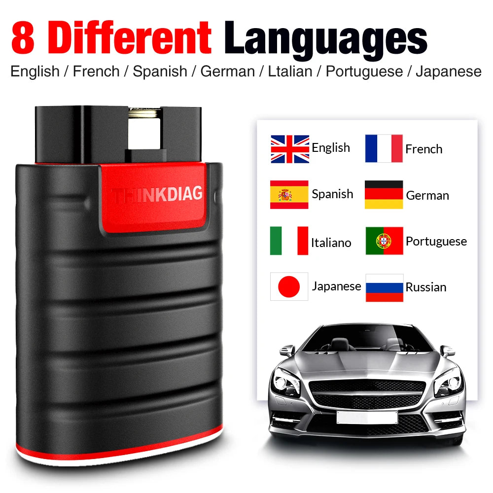 2025 Thinkdiag PK As Easydiag Full System OBD2 Diagnostic Tool Think Easy Diag OBDII Code Reader 16 Reset Services