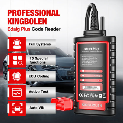 Ediag Plus All System Automotive Diagnostic Scanner OBD2 CAN FD ECU Coding Tool PK Thinkdiag2