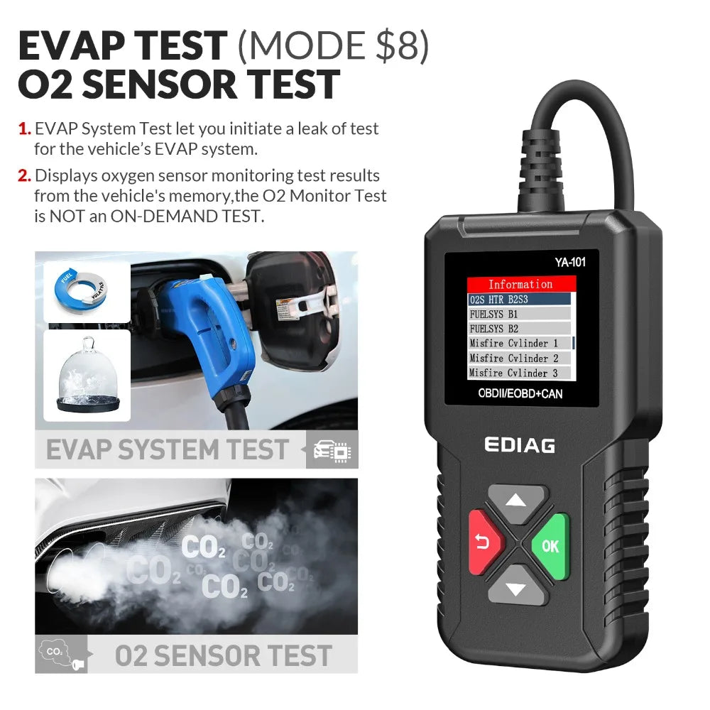 Best Selling Product 2025 EDIAG YA101 OBDII Car Code Reader Full Diagnostic OBD2 Scanner for Automotive Engine Diagnostic Tool