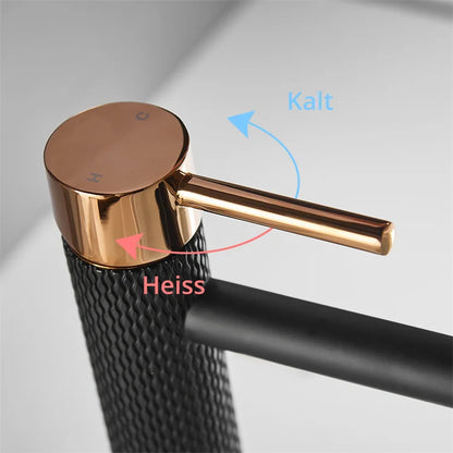 For FLG OEM Modern Luxury Antique Basin Faucet Blackened Brass Bathroom Tap with Ceramic Valve Core Free Spare Parts