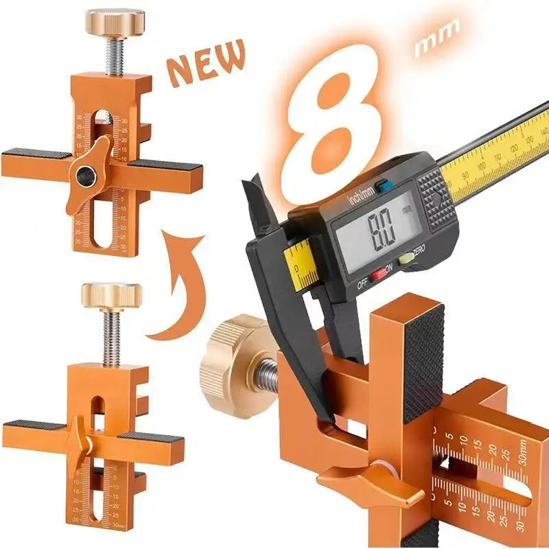 LISCA Cabinet Door Mounting Jig Set Aluminum Alloy Auxiliary Invisible Switch Drilling Guide for Diy Family Woodworking