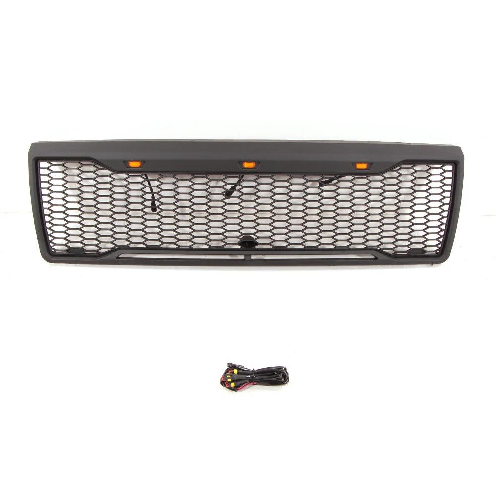 Auto Parts Front Grille Mesh Grille W/LED Fit for 1992-1996 Ford BRONCO F150