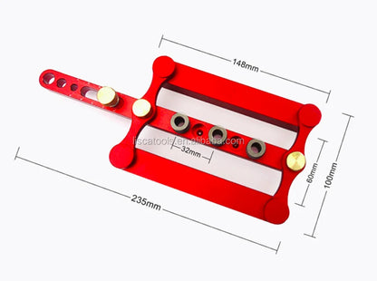 LISCA 6/8/10mm colorful Aluminium Alloy Straight Hole Doweling Jig Kit for woodworking