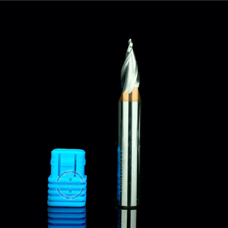 12*12*28 degree*1.0 Germany CNC router bits Mini Word Cutter End milling cutter with TiAlSiN coating Small letter cutting tool
