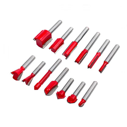 Kits008 35Pcs 6mm Tungsten Carbide Wood Router Bit Set for WoodWorking TCT 35pcs Router Bit Set