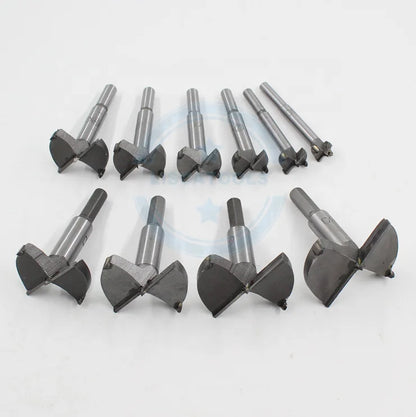 15mm to 60mm 10pcs Wood Hole Saw Set Hinge Boring Drills Wood Forstner Drill Bit Kit