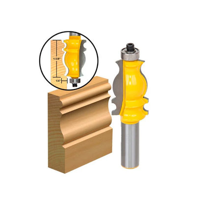 L-N094 5 Bit Casing & Base Molding Router Bit Set - 1/2" Shank CNC Line Knife Woodworking Cutter Tenon Cutter for Woodworking