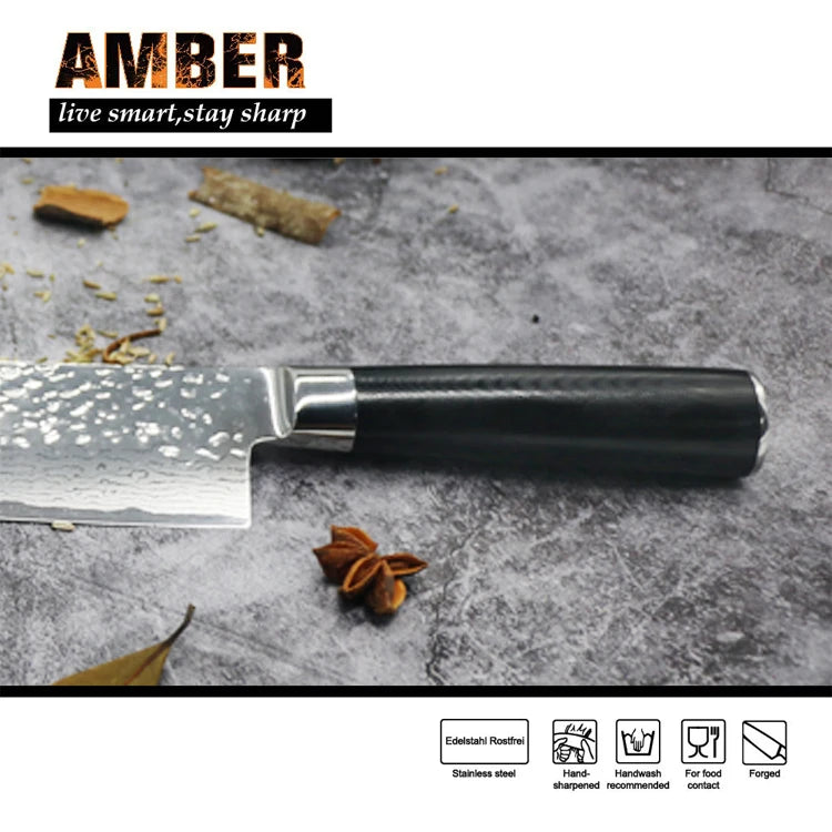 online shopping vg10 damascus chef kiritsuke knife with g10 handle