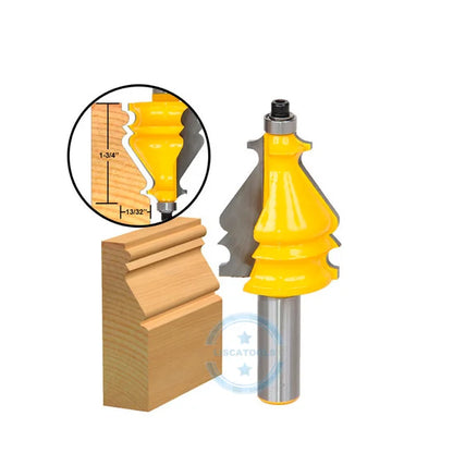 L-N094 5 Bit Casing & Base Molding Router Bit Set - 1/2" Shank CNC Line Knife Woodworking Cutter Tenon Cutter for Woodworking