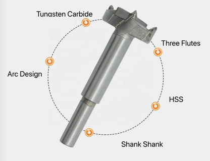 15mm to 60mm 10pcs Wood Hole Saw Set Hinge Boring Drills Wood Forstner Drill Bit Kit
