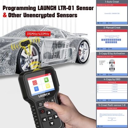 2025 New LAUNCH CRT5011E TPMS Relearn Tool Read&Program LTR-01 Sersors (315/433MHz) Reset TPMS