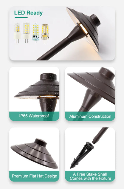 USA Warehouse in Stock LT2403A 12V AC/DC IP65 Waterproof Landscape Lawn Pavement Pathway Stake Lights Outdoor Ground