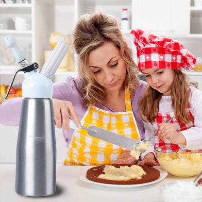 103-0001 Custom LOGO Aluminium 500ML Whip Cream Dispenser Cream Whipper with Decorating Tips