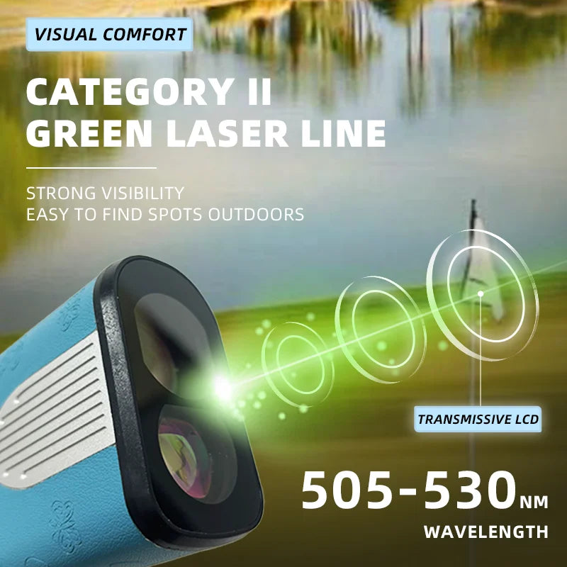 High Precision Laser Rangefinder Golf Distance Meter Range Finder With Slope Flag Lock USB Charging Waterproof Outdoor Use